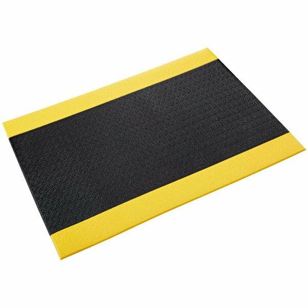 Crown Matting Technologies Tuff-Spun 3/8 Pebble-Surface 3'x60' Black w/Yellow SER3836BP